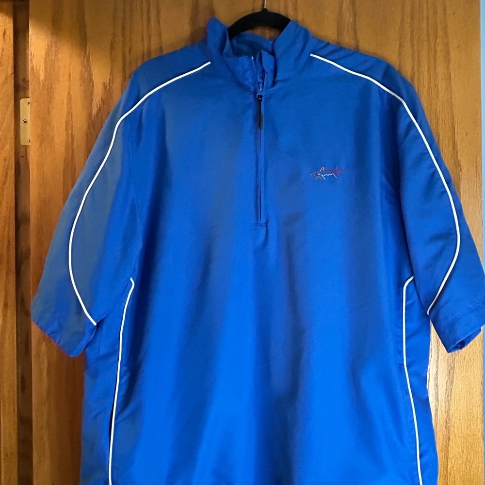 Greg Norman 1/4 Zip short sleeve windbreaker golf pullover EUc LG - Picture 5 of 12